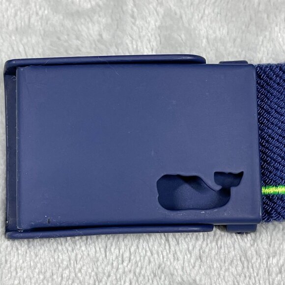 Vineyard Vines XL Navy Belt With Neon Green Whale Design & Adjustable Buckle 38 - Picture 8 of 11